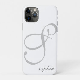 Funda Para iPhone 11 Pro Alfabeto de nombre elegante personalizado moderno