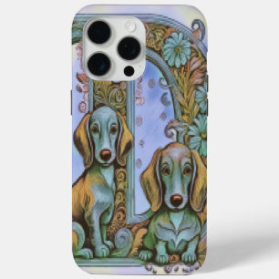 Funda Para iPhone 15 Pro Max Alfabeto de perro 
