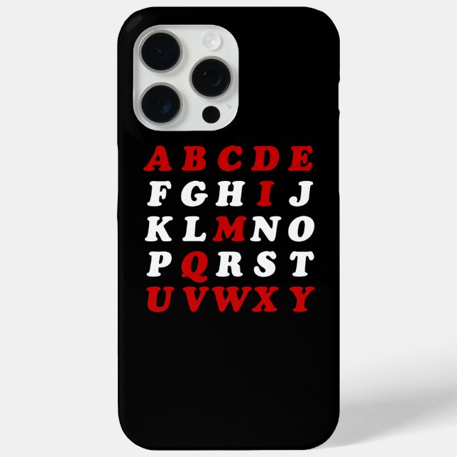 Funda De Case-Mate Para iPhone Alfabeto inglés (Reverso )