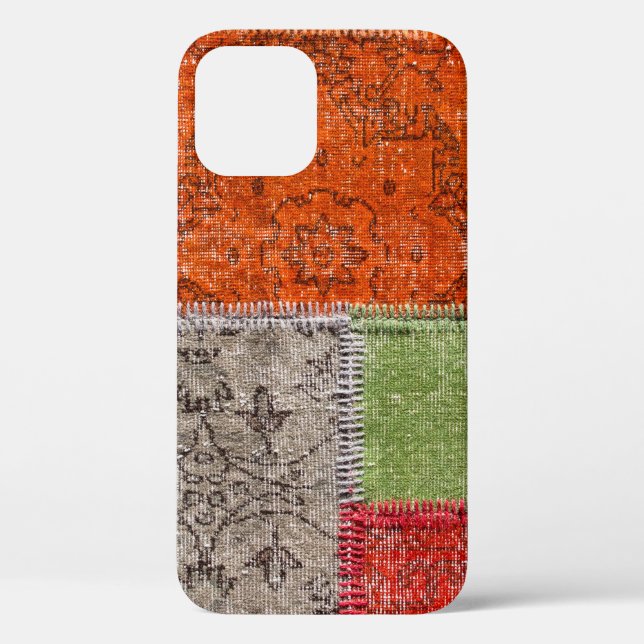 Funda De Case-Mate Para iPhone Alfombra asiática de patchwork en Estambul, Turquí (Reverso )