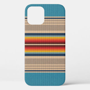 Funda Para iPhone 12 Alfombra Mexicana: Coloridas franjas sin costura.