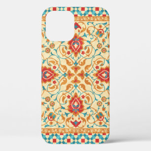 Funda Para iPhone 12 Alfombra oriental, estampado floral ornamental.