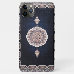 Funda Para iPhone 11 Pro Max Alfombra Persa Turca Azul Antigua