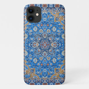 Funda Para iPhone 11 Alfombra persa turca azul oriental antigua