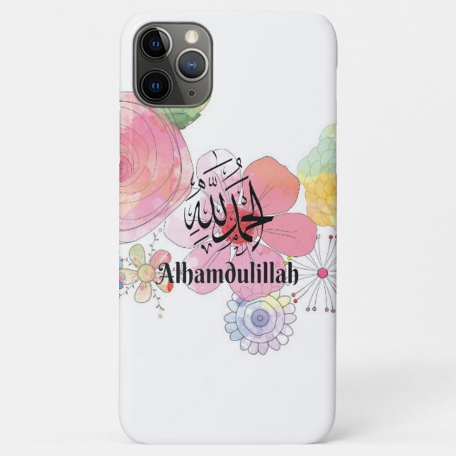 Funda De Case-Mate Para iPhone Alhamdulillah Caligrafía islámica árabe arte (Reverso)