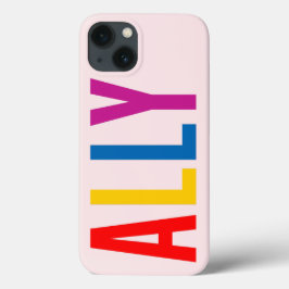 Funda Para iPhone 13 Aliado rosa a la equidad de diversidad de la comun
