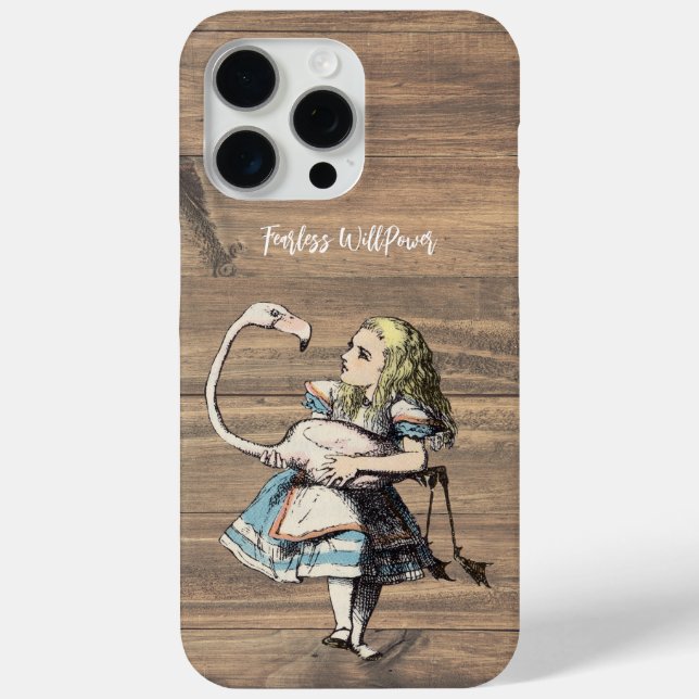 Funda De Case-Mate Para iPhone Alice In Wonderland Flamingo Your Cita o Nombre (Reverso )