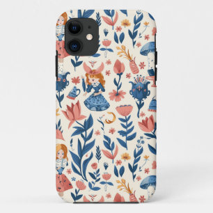 Funda Para iPhone 11 Alicia vintage en el patrón sin solera de la tierr