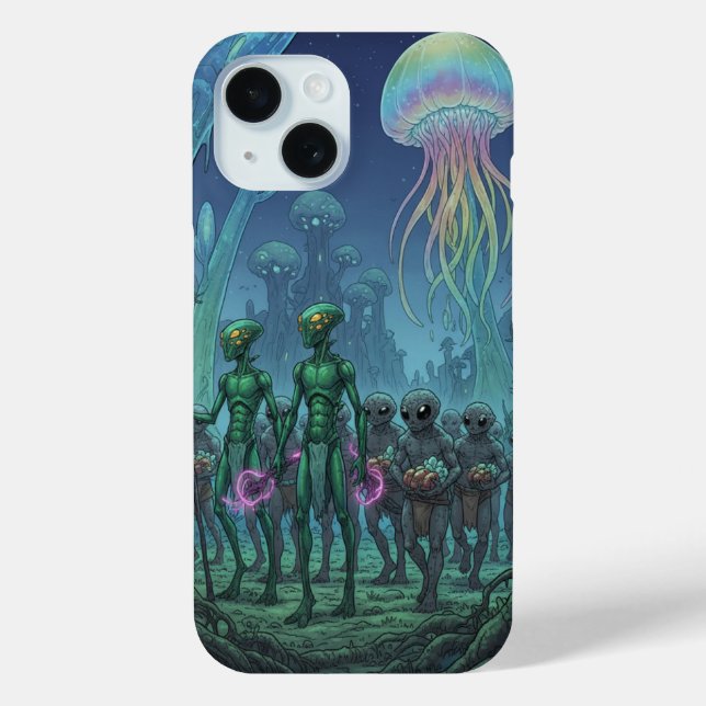 Funda De Case-Mate Para iPhone Alien Deep Sea Encounter (Reverso )