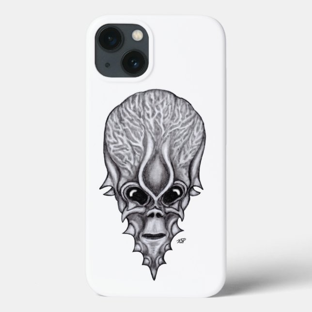 Funda De Case-Mate Para iPhone Alien Face , reconstrucción facial de cráneo afric (Reverso)