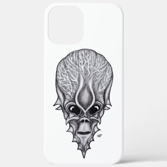 Funda De Case-Mate Para iPhone Alien Face , reconstrucción facial de cráneo afric (Reverso )