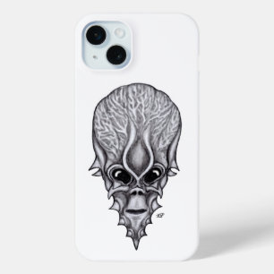 Funda Para iPhone 15 Mini Alien Face , reconstrucción facial de cráneo afric