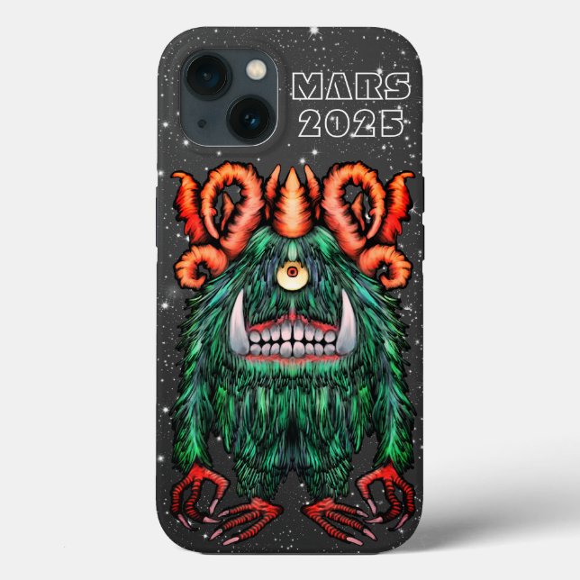 Funda De Case-Mate Para iPhone Alien Mars Cyclop Creature (Reverso )