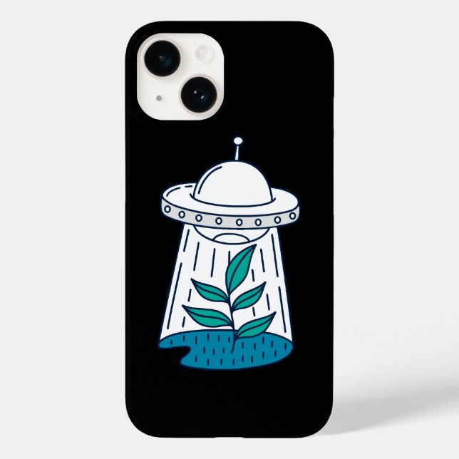 Funda De Case-Mate Para iPhone Aliens UFO (Reverso )