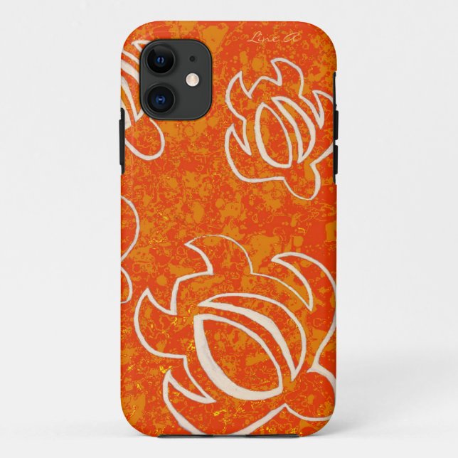 Funda De Case-Mate Para iPhone Alinee un Honu anaranjado (Reverso)