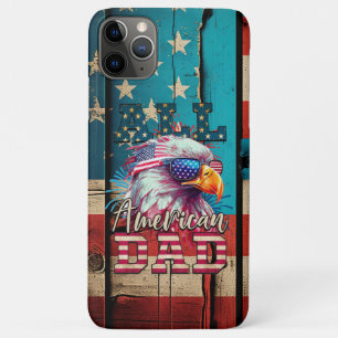 Funda Para iPhone 11 Pro Max All American Dad 4 of July Bald Eagle Bandera de E