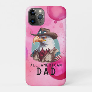 Funda Para iPhone 11 Pro All American Dad 4 of July Bald Eagle Bandera de E