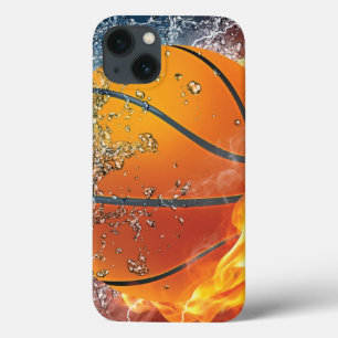 Funda Para iPhone 13 Almohada de lanzamiento de baloncesto en llamas