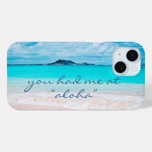 Funda Para iPhone 15 Aloha Cita Hawaii Turquoise Ocean Sandy Beach