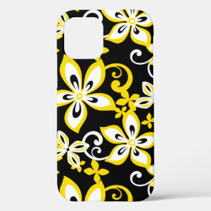 FUNDA PARA iPhone 12 ALOHA HAWAII (NEGRO/AMARILLO)