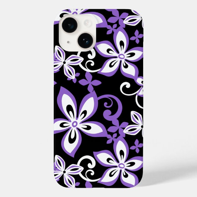FUNDA DE Case-Mate PARA iPhone ALOHA HAWAII (NEGRO/LAVENDERO) (Reverso )