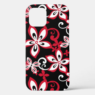 FUNDA PARA iPhone 12 ALOHA HAWAII (NEGRO/ROJO)