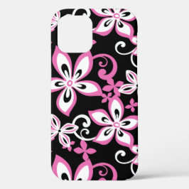 FUNDA PARA iPhone 12 ALOHA HAWAII (NEGRO/ROSA)