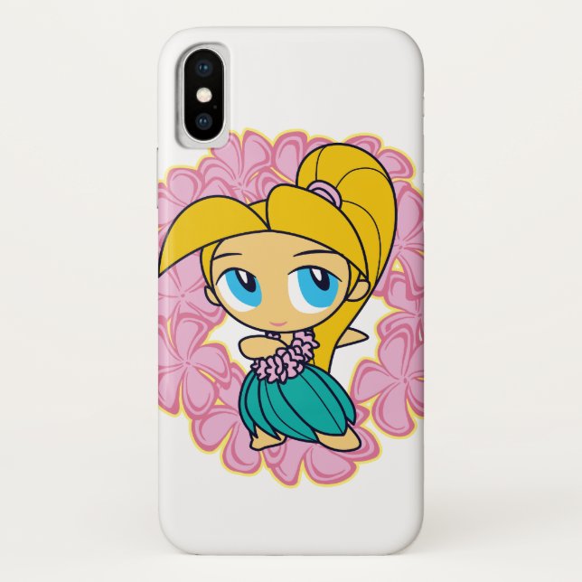 Funda De Case-Mate Para iPhone Aloha Honeys Hawaiian Hula Chica Plumeria Lei (Reverso)
