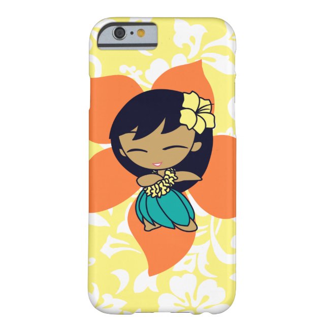 Funda De Case-Mate Para iPhone Aloha honra a Pareau Hula Chica amarillo hawaiano (Reverso)