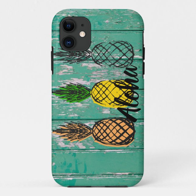 Funda De Case-Mate Para iPhone Aloha piña (Reverso)