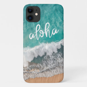 Funda Para iPhone 11 Aloha Playa de Arena Tropical con Mar Turquesa Cas