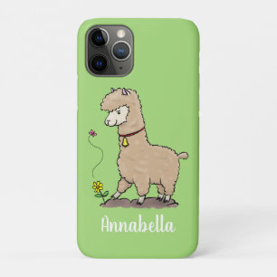 Funda Para iPhone 11 Pro Alpaca feliz con personalizado de mariposa
