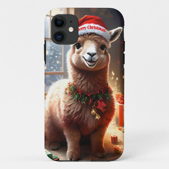 Funda De Case-Mate Para iPhone "Alpaca presenta: Un cuento de Navidad" (Reverso)