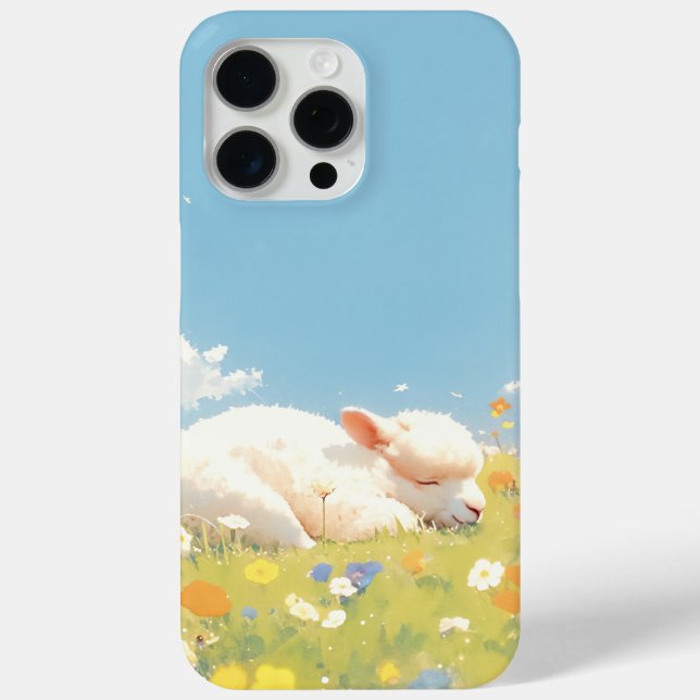 Funda De Case-Mate Para iPhone Alpaca Sleeping Meadow (Reverso )