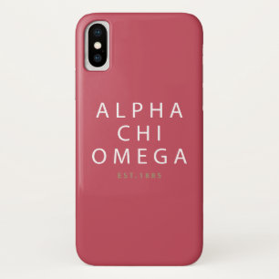 Funda Para iPhone X Alpha Chi Omega Est. 1885