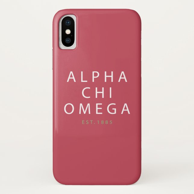 Funda De Case-Mate Para iPhone Alpha Chi Omega | Est. 1885 (Reverso)