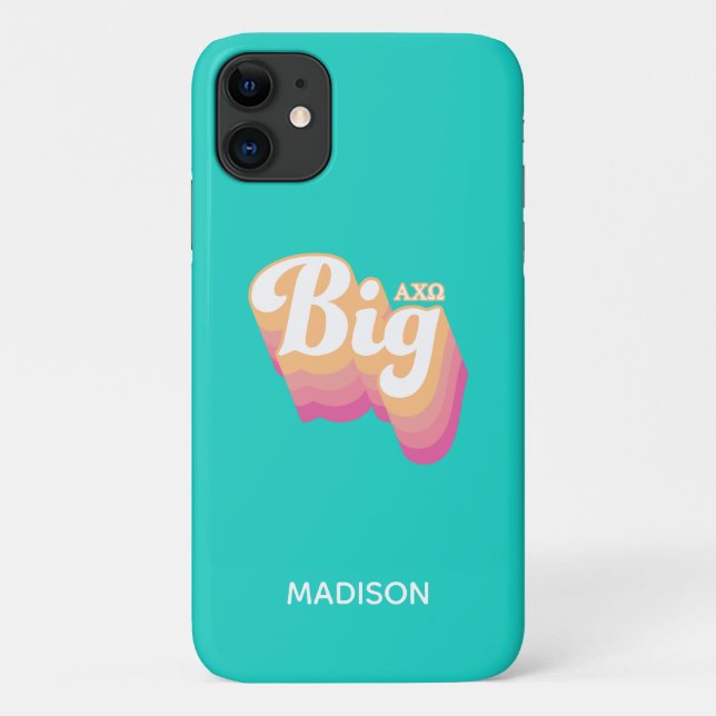 Funda De Case-Mate Para iPhone Alpha Chi Omega | Hermana Mayor (Reverso)