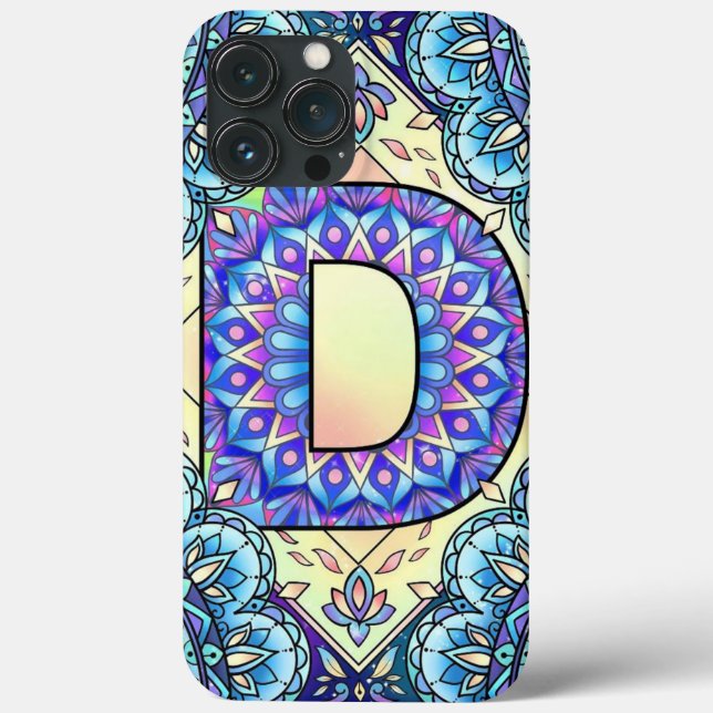 Funda De Case-Mate Para iPhone Alphabet D mandala (Reverso )
