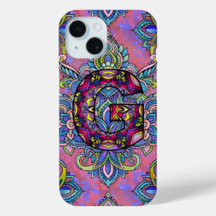 Funda Para iPhone 15 Alphabet G mandala
