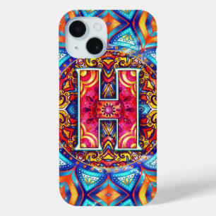 Funda Para iPhone 15 Alphabet H mandala