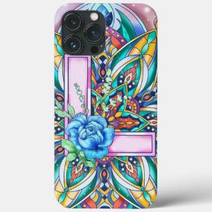 Funda Para iPhone 13 Pro Max Alphabet L mandala