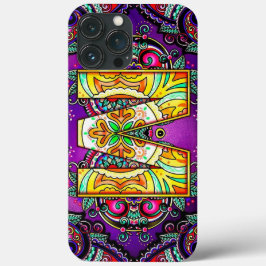 Funda Para iPhone 13 Pro Max Alphabet M mandala