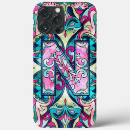 Funda Para iPhone 13 Pro Max Alphabet N mandala