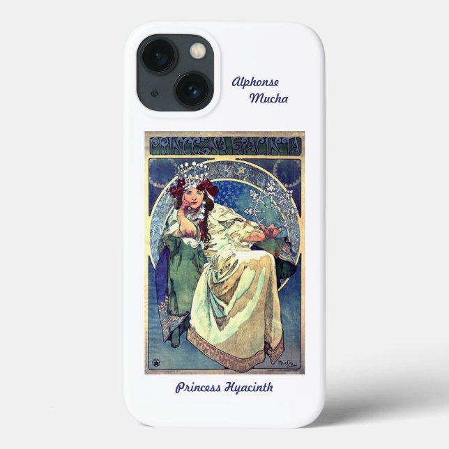 Funda De Case-Mate Para iPhone Alphonse Mucha Art Nouveau, funda de iPhone 13 (Reverso)