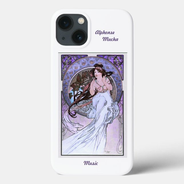 Funda De Case-Mate Para iPhone Alphonse Mucha Art Nouveau, funda de iPhone 13 (Reverso)