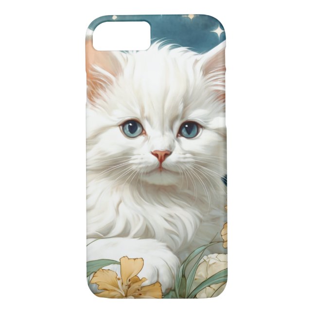 Funda De Case-Mate Para iPhone Alphonse Mucha Art Nouveau Kitten (Reverso)