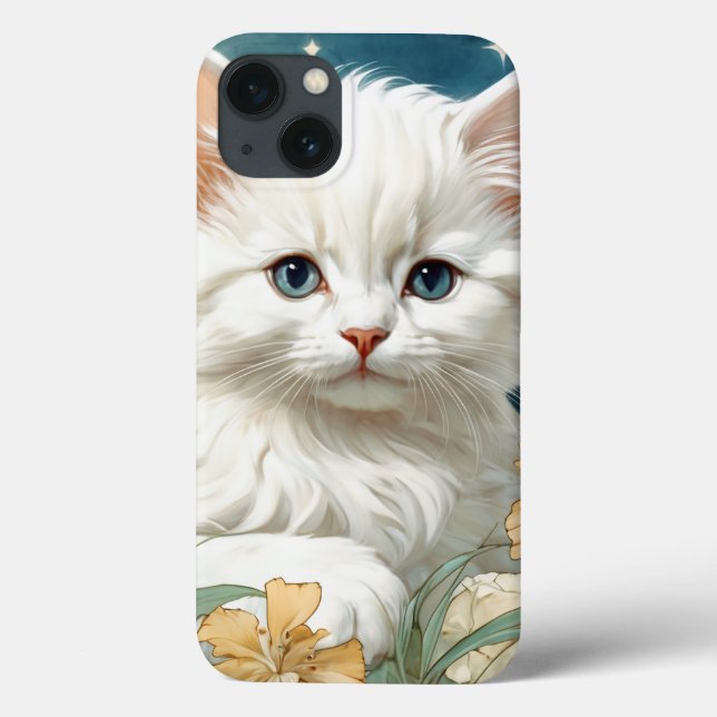 Funda De Case-Mate Para iPhone Alphonse Mucha Art Nouveau Kitten (Reverso)