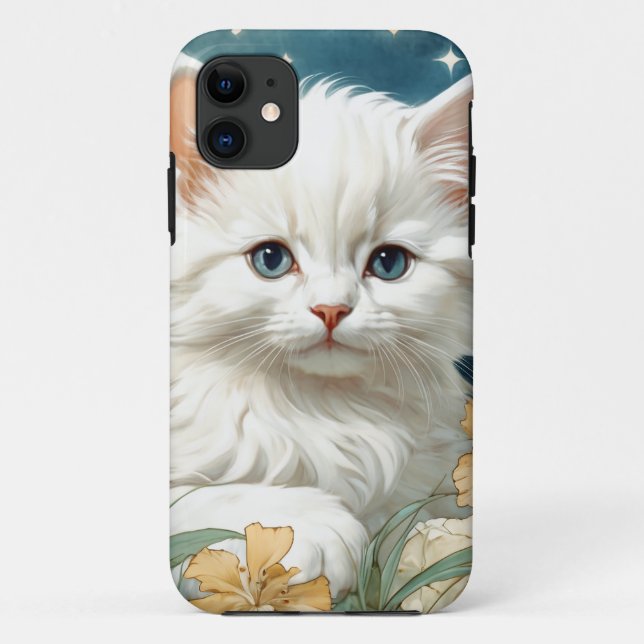 Funda De Case-Mate Para iPhone Alphonse Mucha Art Nouveau Kitten (Reverso)