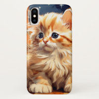 Alphonse Mucha Art Nouveau Naranja Cat
