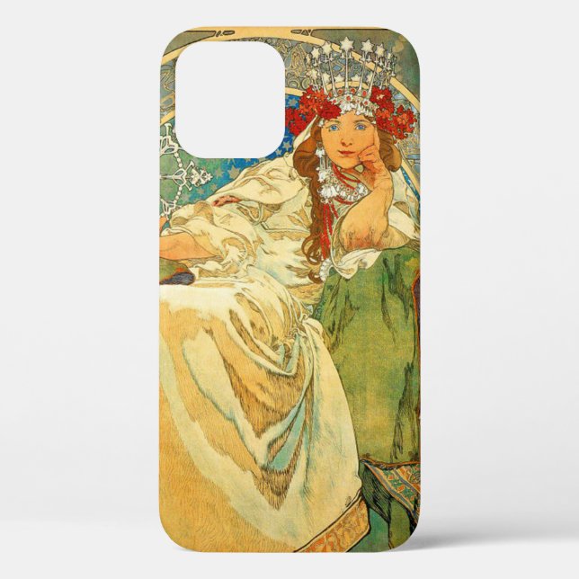 Funda De Case-Mate Para iPhone Alphonse Mucha Art Nouveau Princess Hyacinth (Reverso )